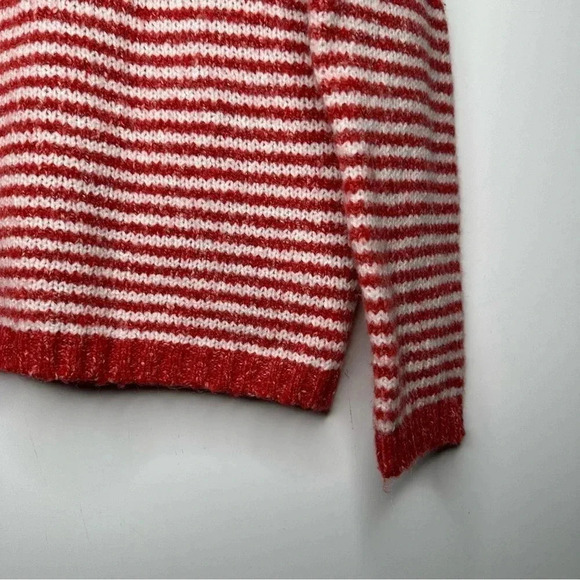 Anthropologie Red Stripe Linnea Mock Neck Sweater Size XS - Picture 5 of 11